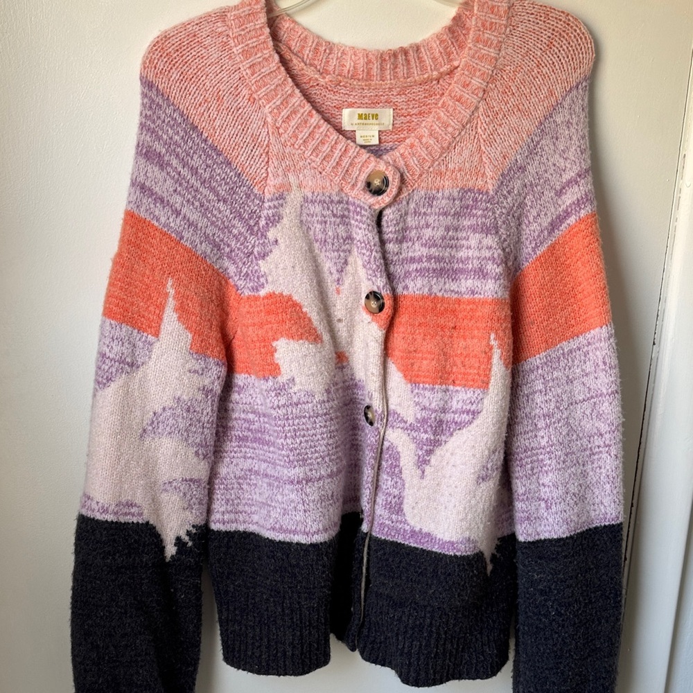 Maeve Pink and Purple Cardigan